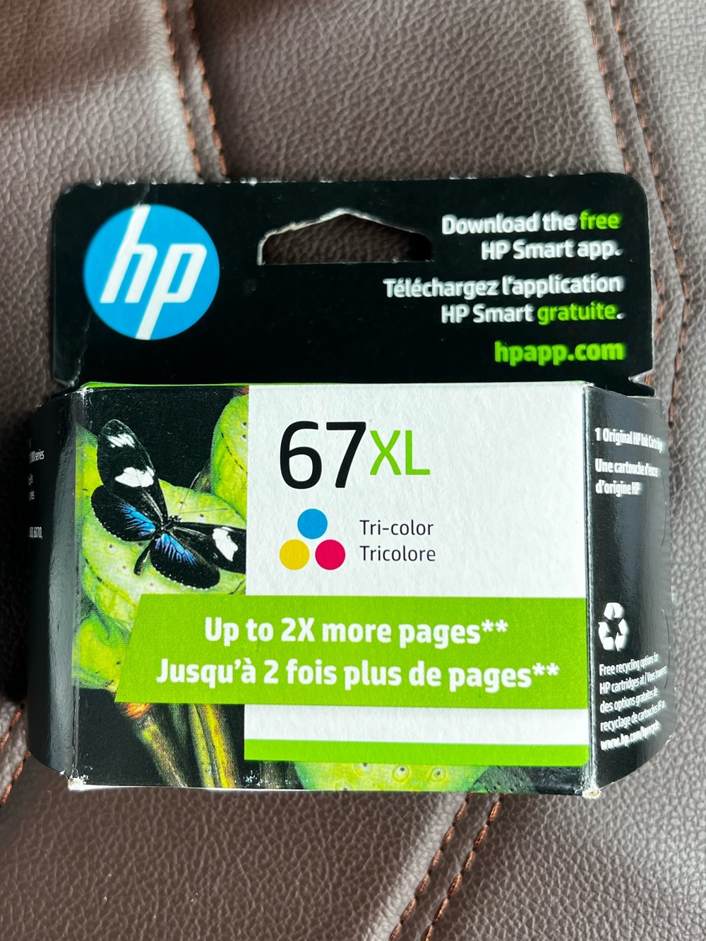 HP 67XL Tri-Color 3YM58AN Original OEM Ink High Yield New Sealed Exp 11/26
